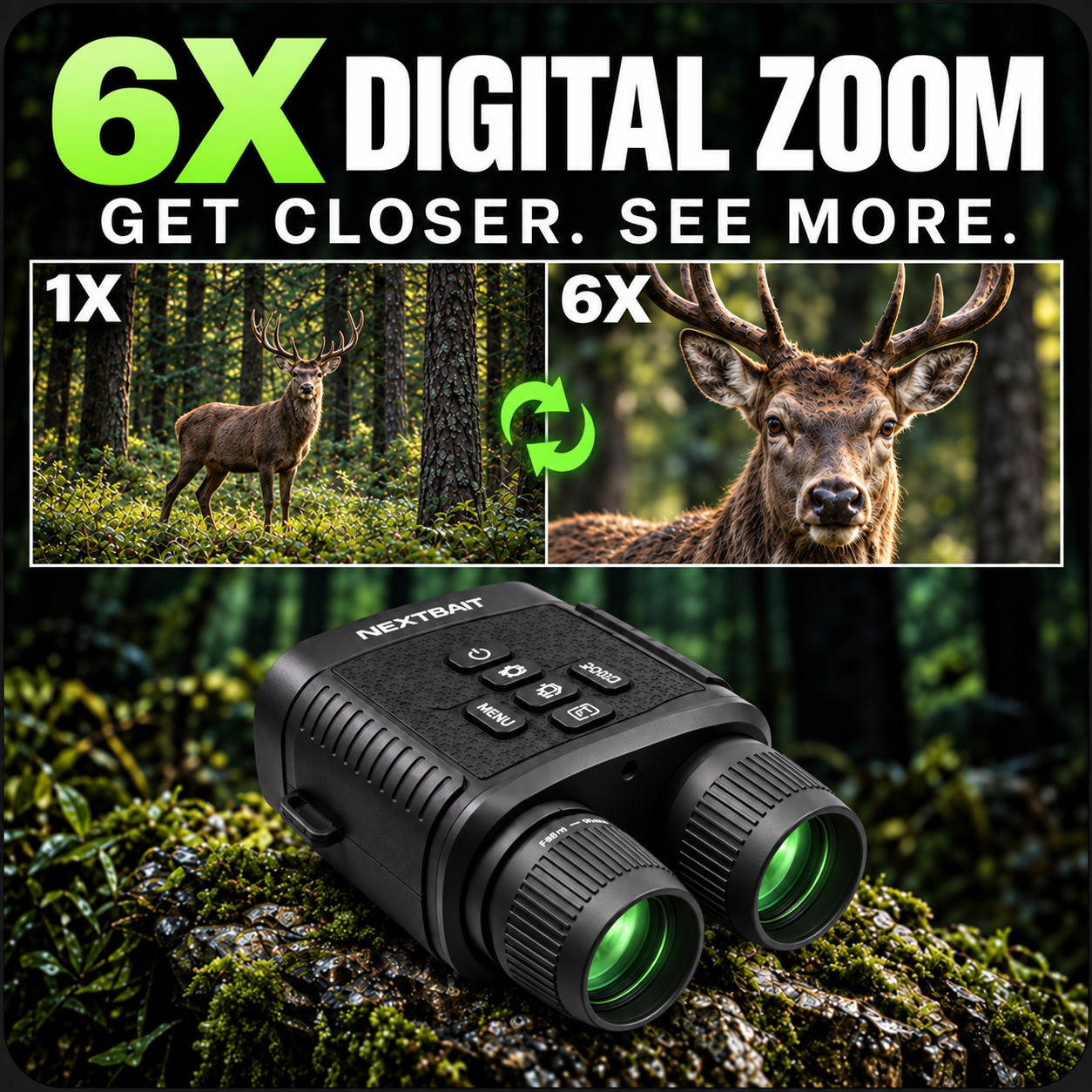 NEXTBAIT NV-250 Night Vision Binoculars | Ultra HD Night Recording